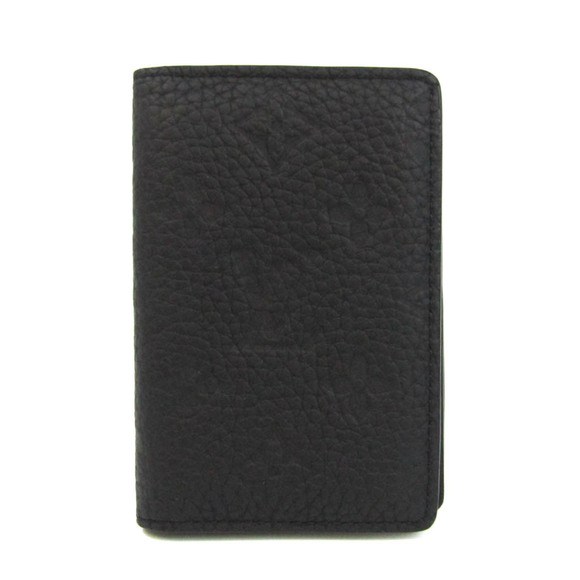 LOUIS VUITTON Accessories - Louis Vuitton Taurillon Organizer De Poche M69044 Leather Card Case Noir
